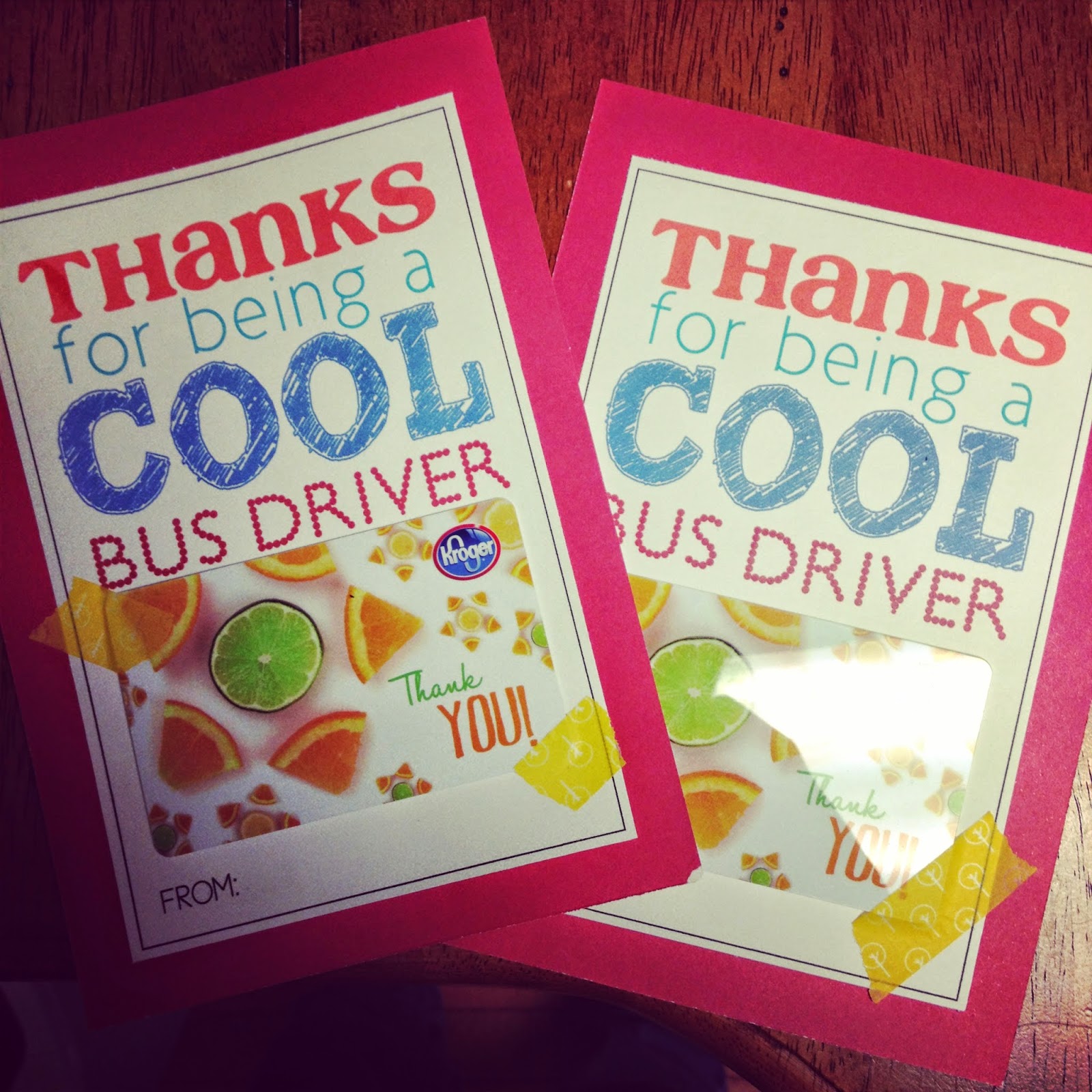 Something Craftastical End of year gift for the bus driver(s)